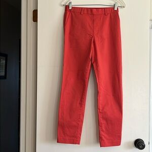 Uniqlo red pants with elasticized waistband